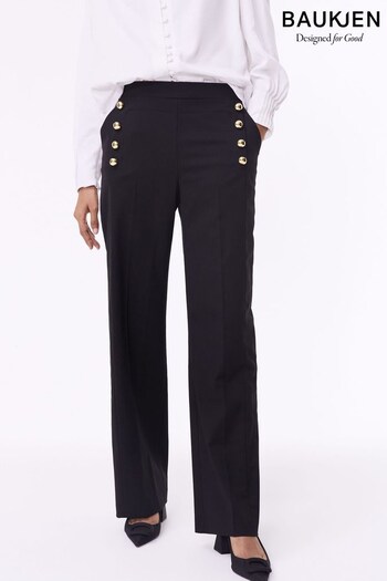 Baukjen Amina Newlife & Wool Blend Black Trousers (N17552) | £149
