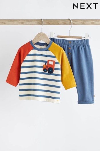 Blue Tractor Baby Top and Leggings 2 Piece Set (N17788) | £11 - £13