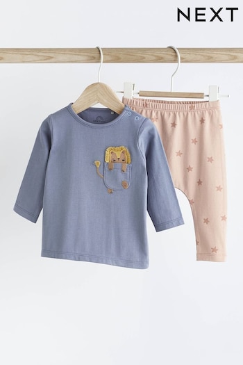 Blue Lion Pocket Baby T-Shirt And Leggings 2 Piece Set (N17791) | £11 - £13