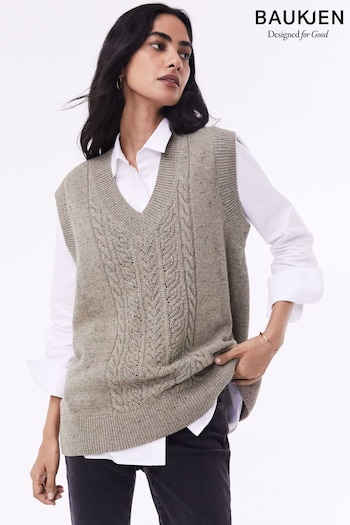 Baukjen Natural Ellen Recycled Knitted Vest (N17798) | £129
