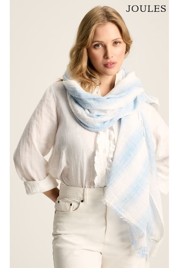 Joules Orla Blue/White Scarf (N17921) | £24.95