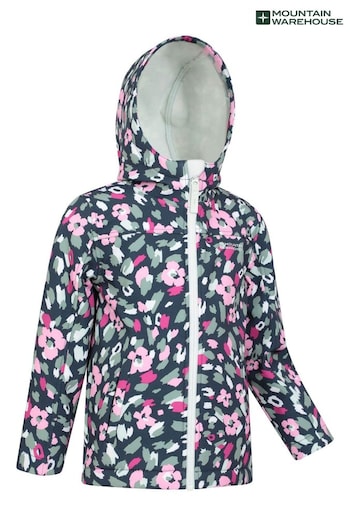 Mountain Warehouse Multi Colour Multi Colour Exodus II Water Resistant Fleece Lined Printed Kids Softshell Jacket (N18164) | £24