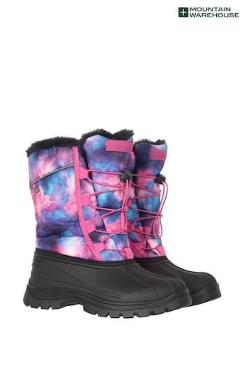Mountain Warehouse Purple/Pink Kids Whistler Sherpa Lined Snow Boots (N18187) | £37