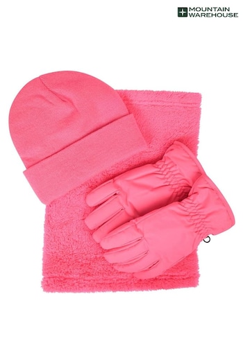 Mountain Warehouse Pink Kids Winter Accessories Set (N18199) | £32