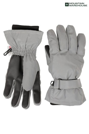 Mountain Warehouse Grey Reflective Kids Fleece Lined Gloves (N18201) | £23