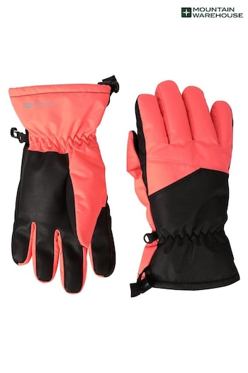 Mountain Warehouse Red Extreme Kids Waterproof Fleece Lined Ski Gloves (N18202) | £23