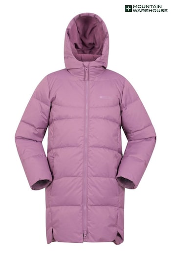Mountain Warehouse Purple Long Line Down Kids Jacket (N18210) | £100