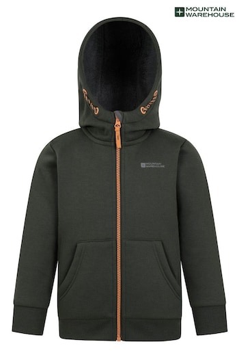 Mountain Warehouse Green Kids Nordic II Sherpa Lined Full Zip Hoodie (N18215) | £26