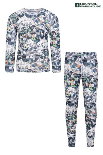 Mountain Warehouse Multi Kids Talus Printed Thermal Top And Joggers Set (N18217) | £29