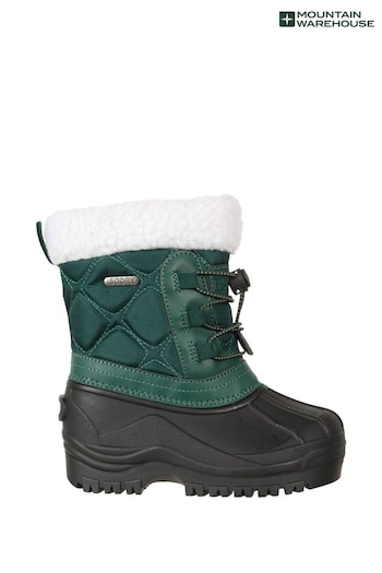 Mountain Warehouse Green Arctic Junior Waterproof Fleece Lined Snow Boots (N18219) | £32