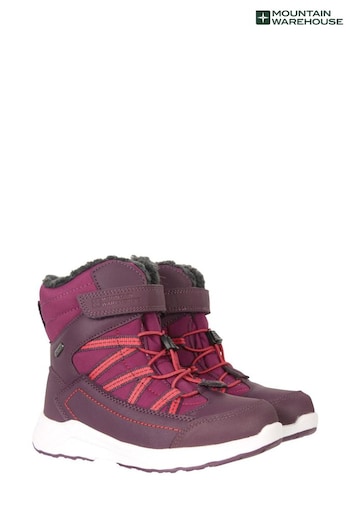 Mountain Warehouse Pink Kids Denver Waterproof Sherpa Lined Snow Boots (N18229) | £43