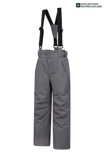 Mountain Warehouse Grey Falcon Extreme Kids Waterproof Ski Cleat Trousers (N18234) | £64