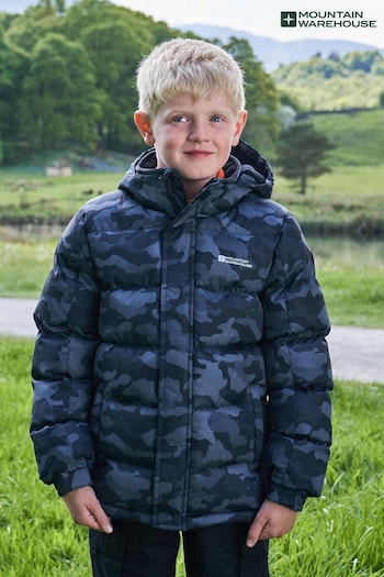 Mountain Warehouse Blue Snow II Kids Printed Water Resistant Padded Jacket (N18257) | £56