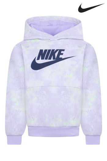 Nike vanilla Purple Little Kids Tie Dye Hoodie (N18378) | £40