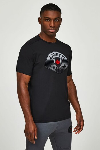 Zavetti Canada Black Botticini Reflective T-Shirt (N18398) | £30