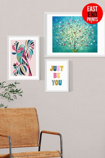 East End Prints Blue Singing Tree Wall Set (N18608) | £130