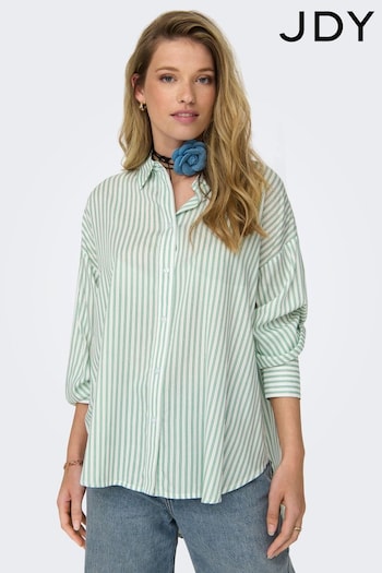 JDY Green Stripe Relaxed Shirt (N18816) | £25