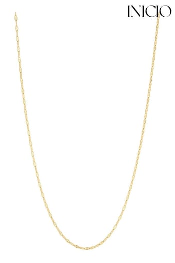 Inicio Gold Tone Gift Pouch Diamond Cut Chain Necklace (N18875) | £26
