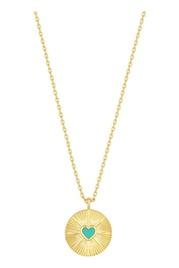 Inicio Gold Recycled Heart Pendant Necklace (N18891) | £35