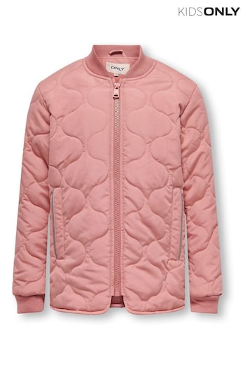 ONLY KIDS Pink Quilted Zip Up Jacket (N18892) | £36