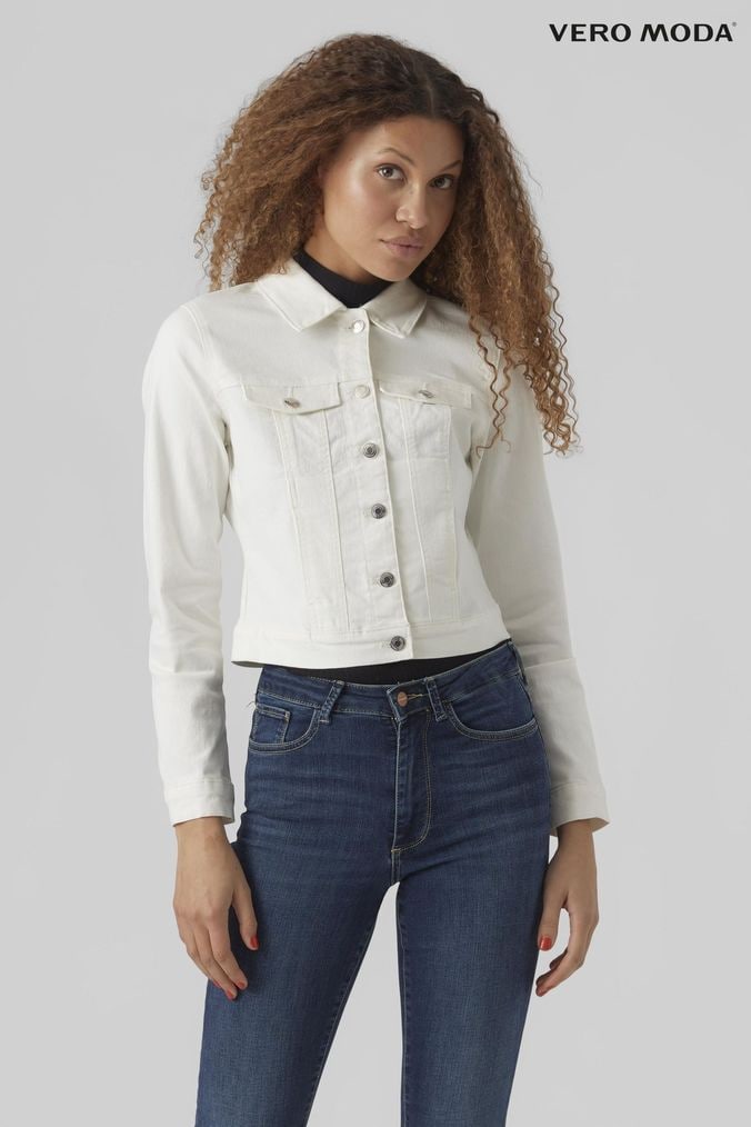 White denim jacket womens uk clearance