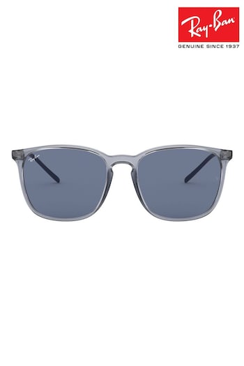Ray-Ban RB4387 Blue Sunglasses Ecru (N1E058) | £130