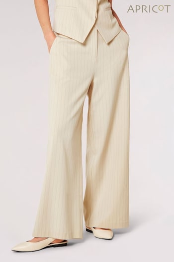 Apricot Natural Pinstripe Trousers (N20018) | £40