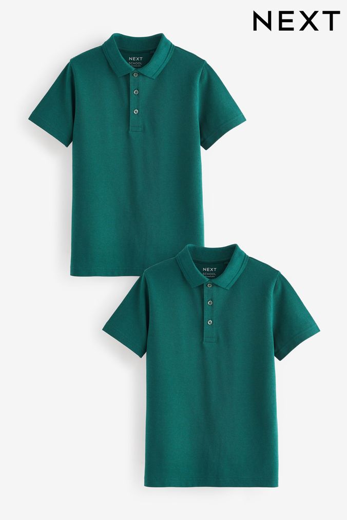 Boys Green School Polo Shirts Next Official Site