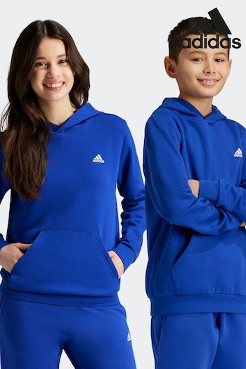 adidas Blue Kids Essentials Small Logo Feel Cozy Fleece Hoodie (N20142) | £25