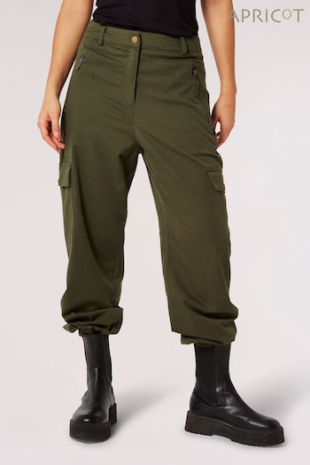 Apricot Green Twill Cargo Trousers (N20212) | £45