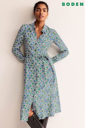 Boden Green Petite Kate Midi Shirt Dress (N20220) | £120