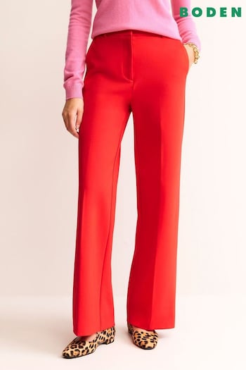 Boden Red Westbourne Ponte Trousers (N20225) | £80