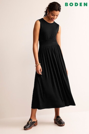Boden Black Petite Thea Sleeveless Midi Dress (N20247) | £80