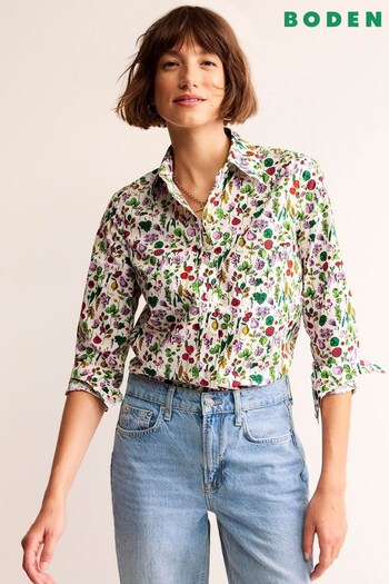 Boden Natural Petite Sienna Cotton Shirt (N20250) | £55