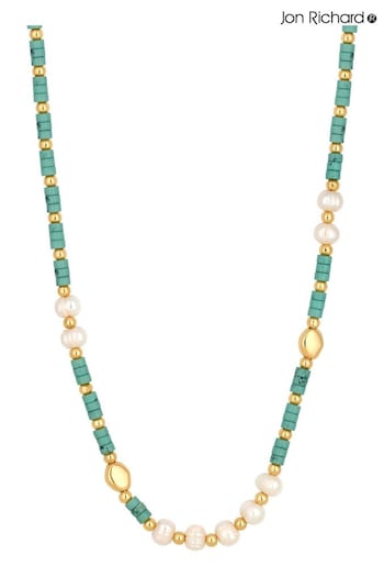 Jon Richard Gold Tone Pearl And Bead Necklace (N20409) | £25