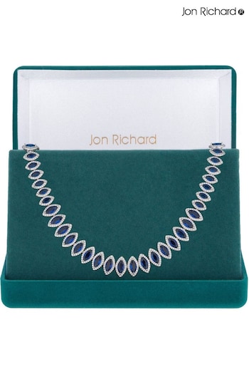 Jon Richard Silver Navette Collar Necklace (N20436) | £95