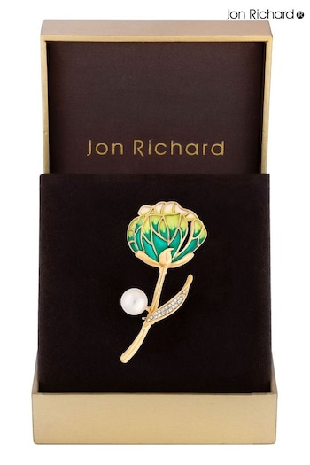 Jon Richard Gold Tone Gift Boxed Floral Brooch (N20468) | £25