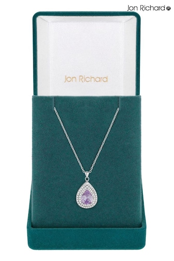 Jon Richard Silver Cubic Zirconia Pendant Necklace (N20485) | £30