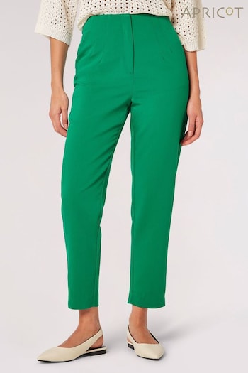 Apricot Green Pintuck Cigarette Trousers amp (N20598) | £40