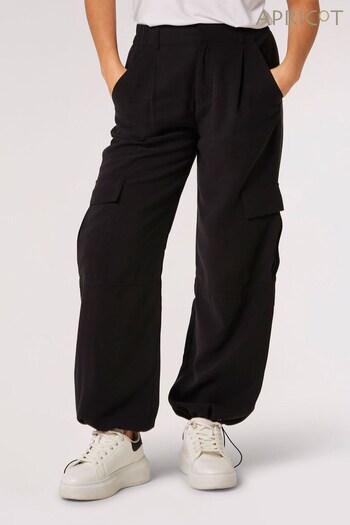Apricot Black Soft Touch Twill Cargo Trousers (N20606) | £35