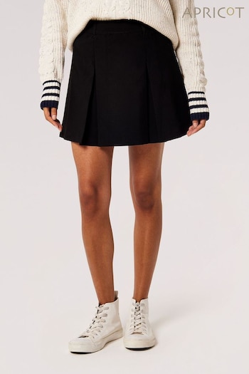 Apricot Black Pleated Tailored Mini Skirt (N20639) | £35