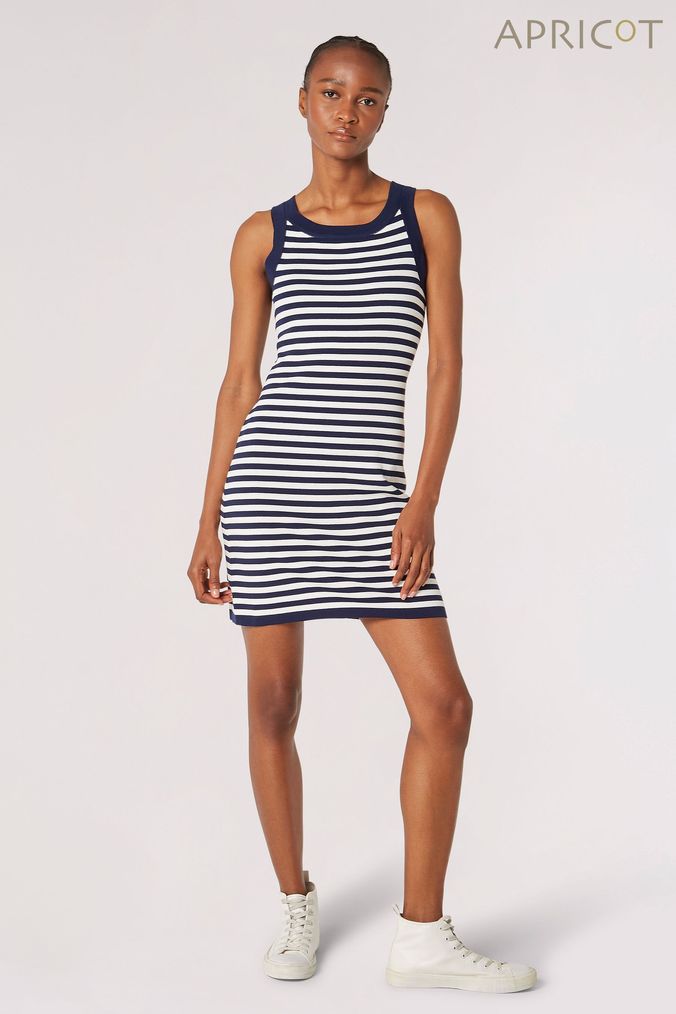 Next blue striped dress cheap