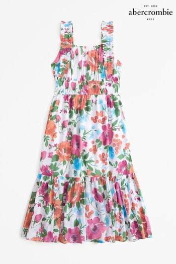 Floral Frill Sleeve Tiered Maxi Dress (N20692) | £49