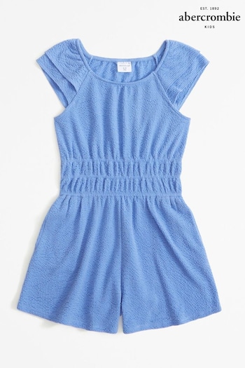 Abercrombie & Fitch Blue Textured Knit Jumpsuit (N20694) | £29