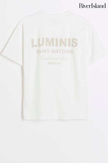 River Island White Boys Luminis Loafers T-Shirt (N20753) | £14