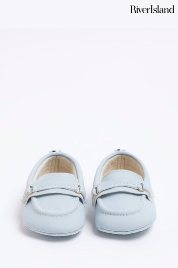 River Island Blue Baby Boys Stripe Loafers (N20834) | £13
