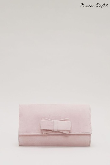 Phase Eight Pink Bow Front Clutch Bag (N20850) | £75