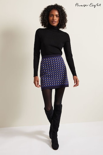 Phase Eight Multi Nicole Geo Twin Set Black Skirt (N20862) | £69