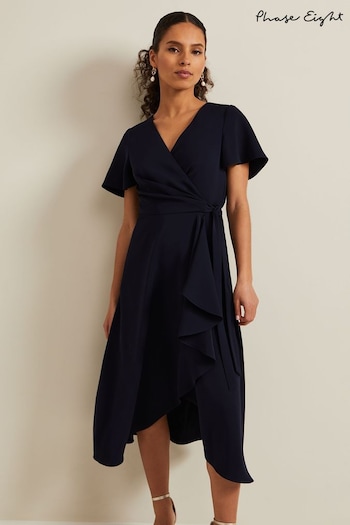 Phase Eight Blue Petite Julissa Wrap Dress (N20888) | £129