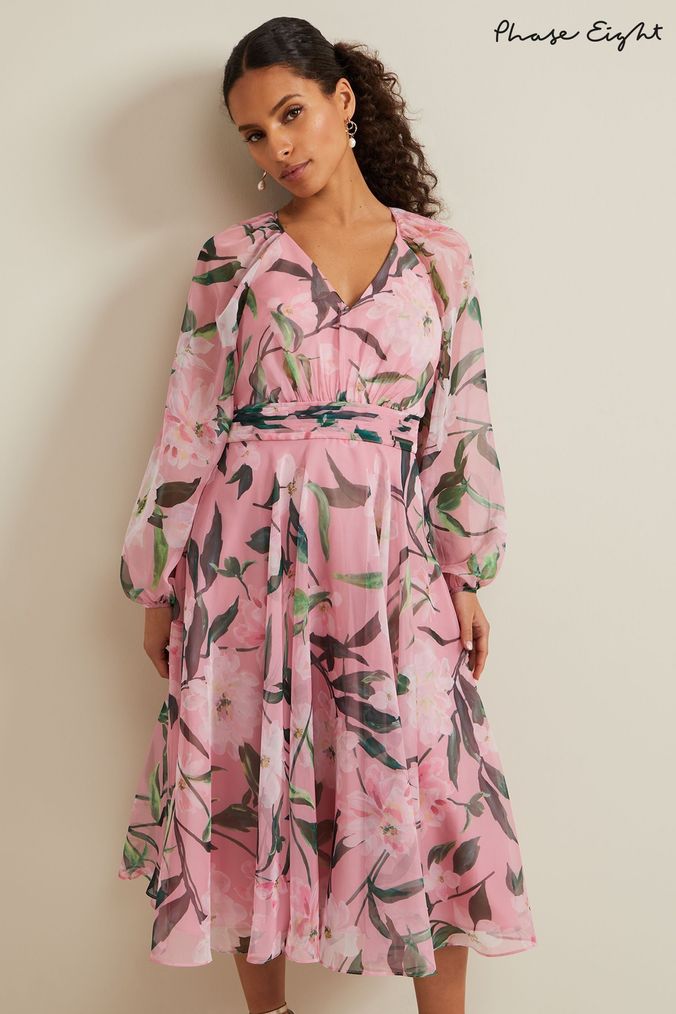 Buy Women s Phase Eight Curve Print Dresses Online Next UK